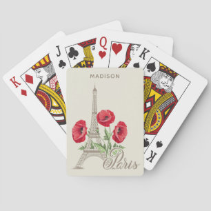 Paris France custom name playing cards