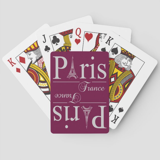 Paris France custom playing cards (Back)