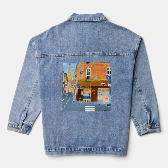 Paris, France Denim Jacket  (Back)