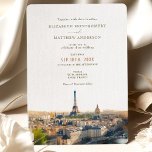 Paris France Destination Wedding Watercolor Invita Invitation<br><div class="desc">Introducing the "Paris" Wedding Invitation, beautifully painted in watercolors! This stunning invitation features a typical Paris skyline, complete with the iconic Eiffel Tower, charming cobblestone streets, and the Arc de Triomphe. Our invitation is customisable, so you can easily edit the text to fit your wedding details. Choose from a variety...</div>