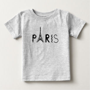 Paris, France Eiffel Tower Baby T-Shirt
