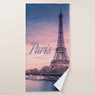 Paris France eiffel tower Bath Towel