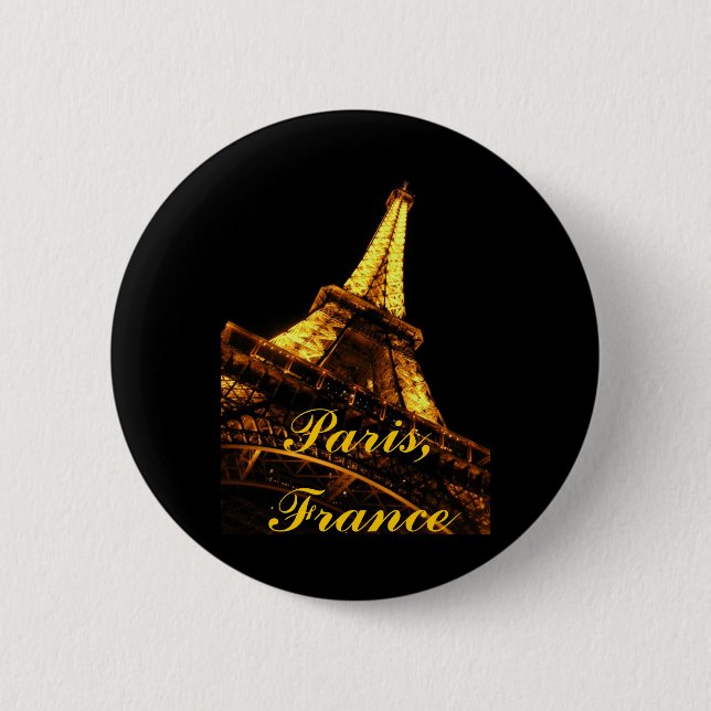 Paris, France, Eiffel Tower, Button (Front)