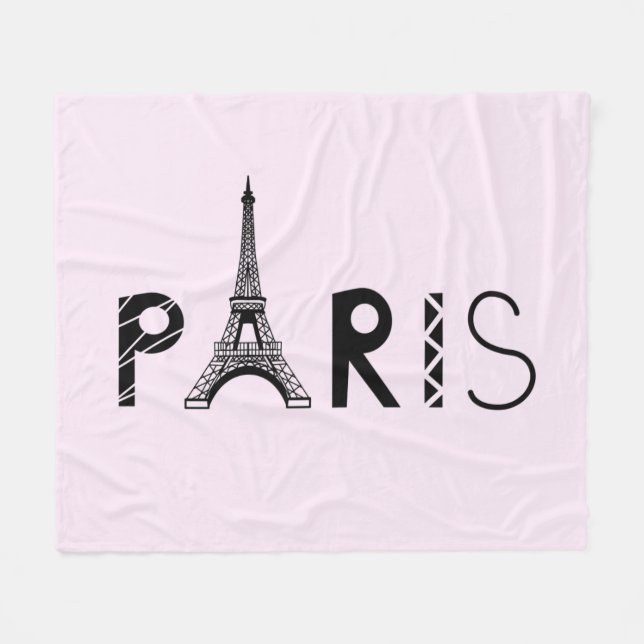 Paris, France | Eiffel Tower Fleece Blanket (Front (Horizontal))