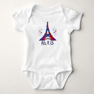 Paris France Eiffel Tower Gift Baby Bodysuit