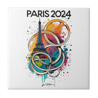 Paris France Eiffel Tower Gift  Ceramic Tile