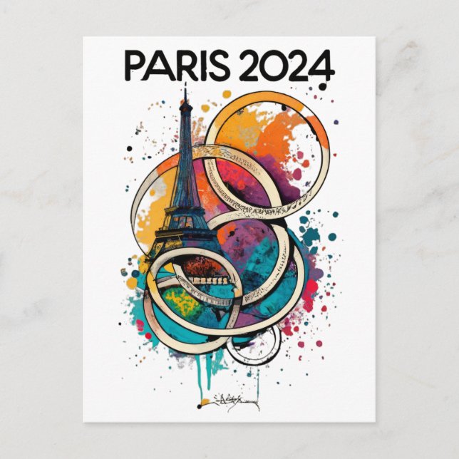 Paris France Eiffel Tower Gift  Postcard (Front)