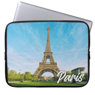 Paris, France Eiffel Tower Laptop Sleeve