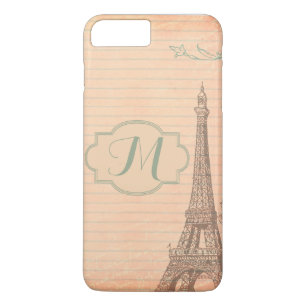 Paris France Eiffel Tower Monorgram iPhone 7+ Case