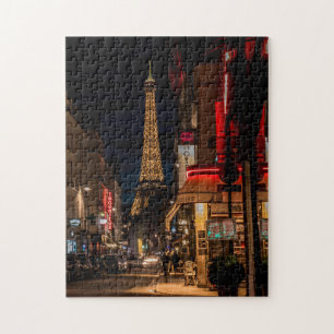 Paris France Eiffel Tower Montmartre street Jigsaw Puzzle