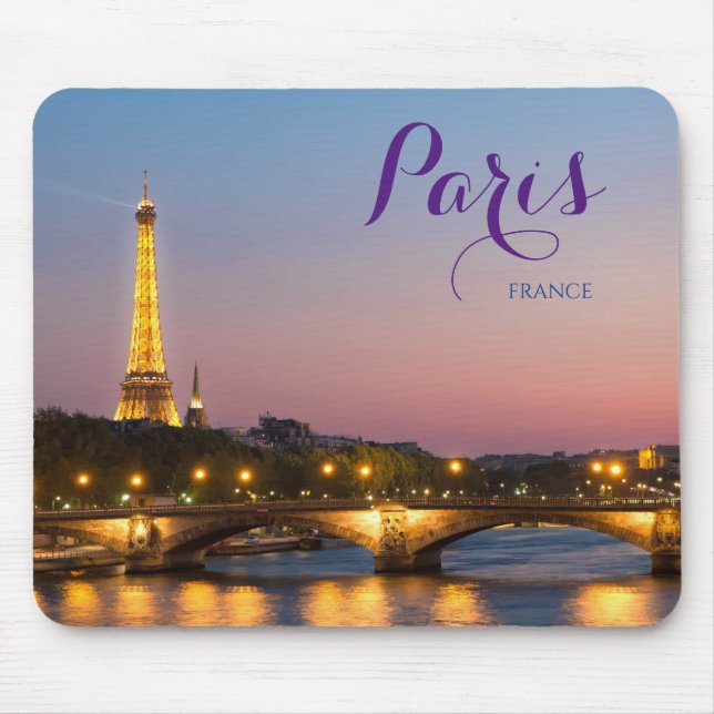 Paris France Eiffel Tower  Mouse Pad (Front)