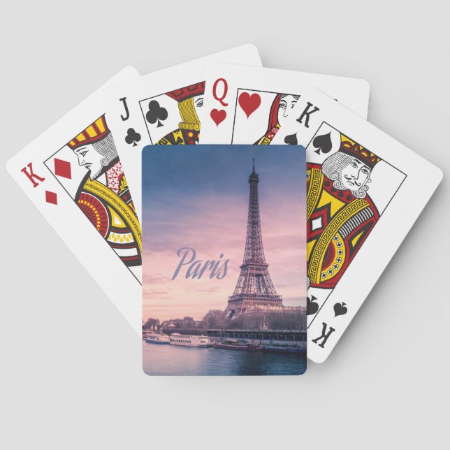Paris France eiffel tower Playing Cards (Back)