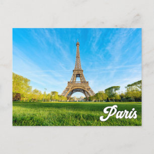 Paris, France Eiffel Tower Postcard
