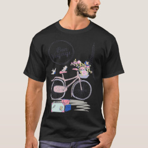 Paris France Eiffel Tower Retro Souvenir Women Gir T-Shirt