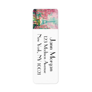 Paris France - Eiffel Tower Return Address Labels