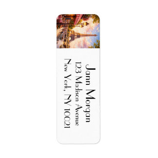Paris France - Eiffel Tower Return Address Labels