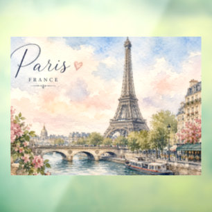 Paris France Eiffel Tower river seine