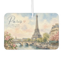 Paris France Eiffel Tower river seine