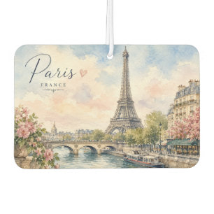 Paris France Eiffel Tower river seine Car Air Freshener