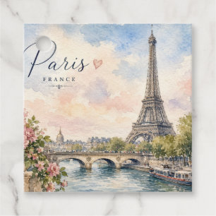 Paris France Eiffel Tower river seine Favour Tags