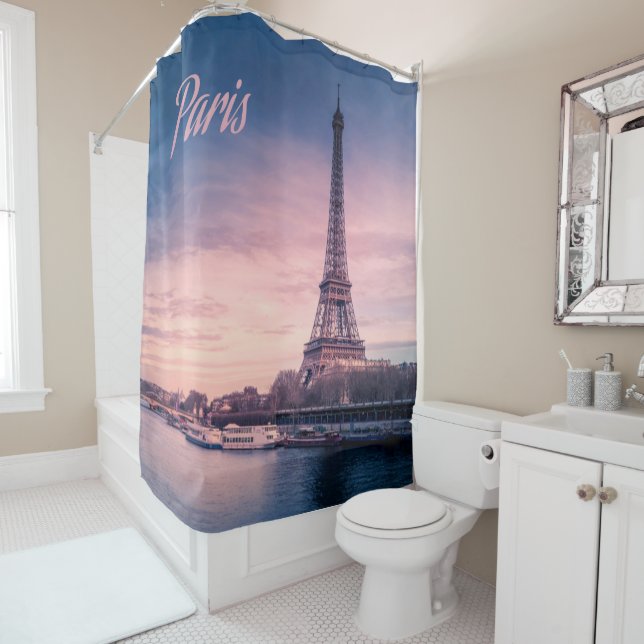 Paris France eiffel tower Shower Curtain (In Situ)