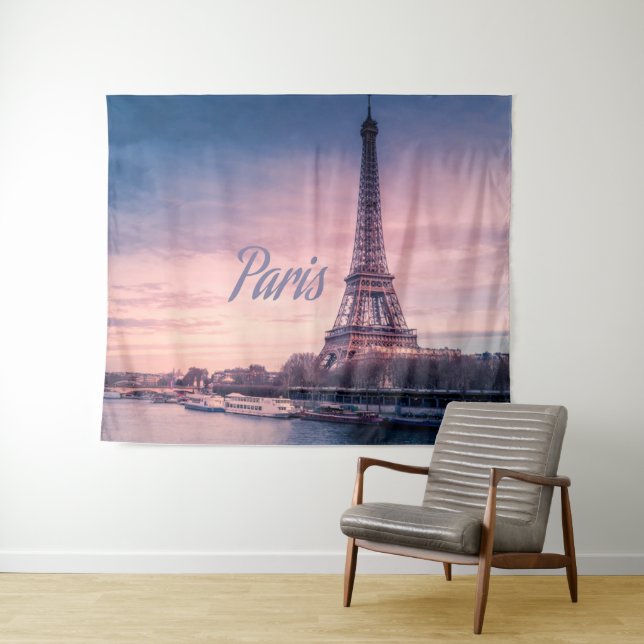 Paris France eiffel tower Tapestry (In Situ (Horizontal))