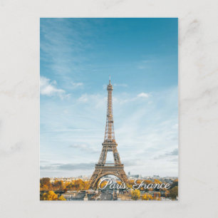 Paris France Eiffel Tower travel postcard