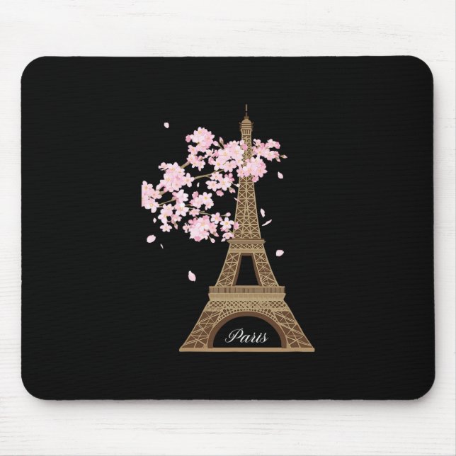 Paris France Eiffel Tower Vacation Destination Tra Mouse Pad (Front)
