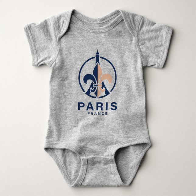 Paris France Europe Baby Bodysuit (Front)