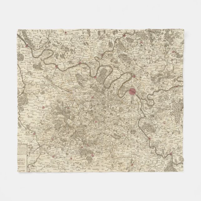 Paris France Fleece Blanket (Front (Horizontal))