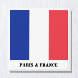 Paris & France, French Flag Magnet