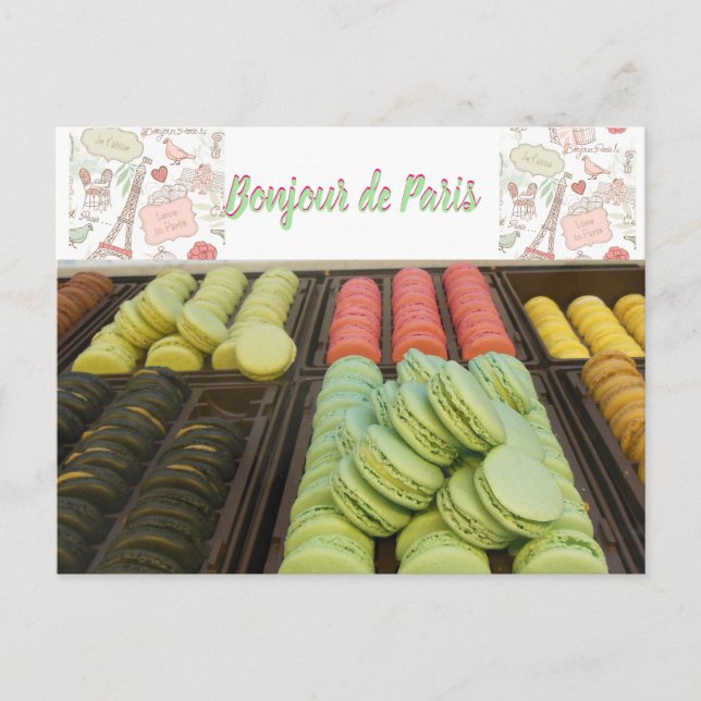 Paris France French Macroons Postcard (Front)