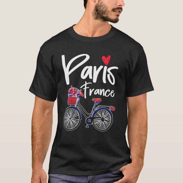 Paris France French Marseille Bonjour Souvenir Mon T-Shirt (Front)