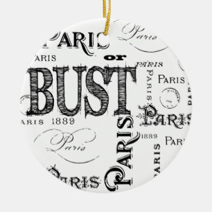 Paris France Gifts and Souvenirs Ceramic Tree Decoration