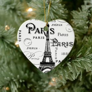 Paris France Gifts and Souvenirs Ceramic Tree Decoration