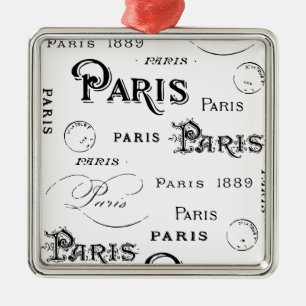 Paris France Gifts and Souvenirs Metal Ornament