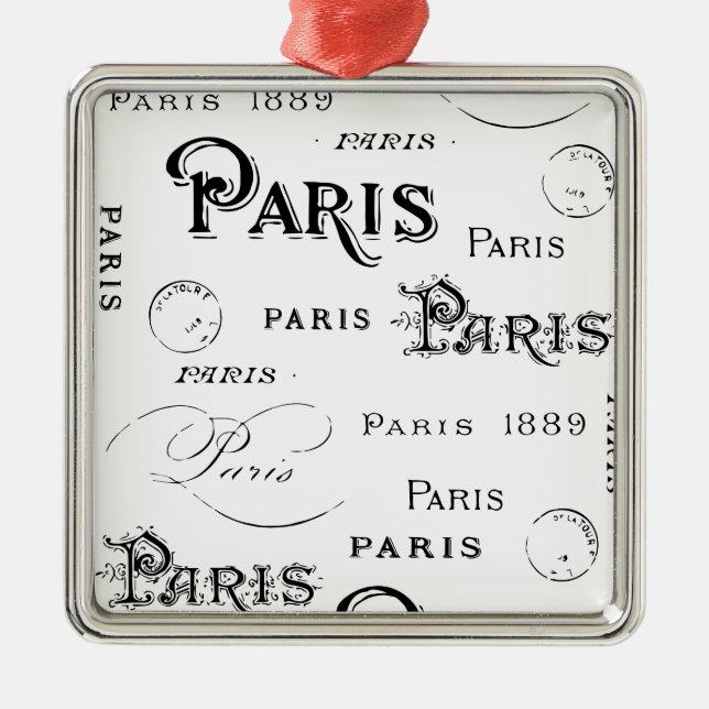 Paris France Gifts and Souvenirs Metal Ornament (Front)