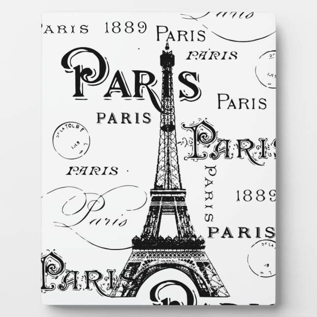 Paris France Gifts and Souvenirs Plaque (Front)