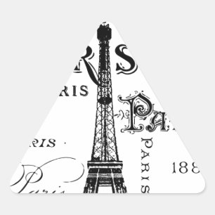Paris France Gifts and Souvenirs Triangle Sticker