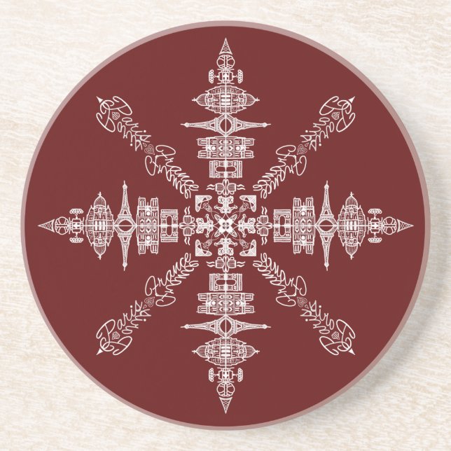 Paris, France Hidden Word Coaster (Front)