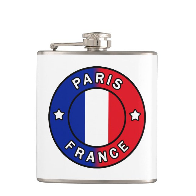 Paris France Hip Flask (Front)