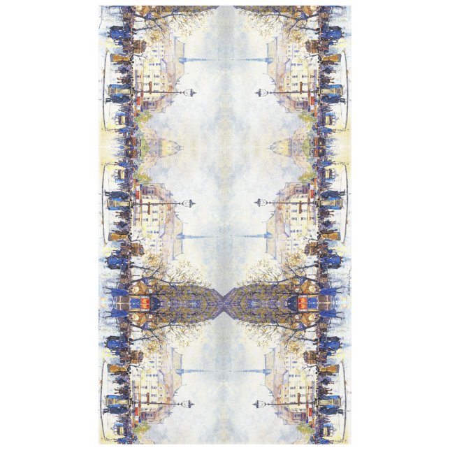 Paris France Impressionism Street Scene Tablecloth (Front)