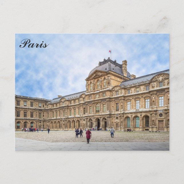 Paris France Louvre Museum French Photo Postcard (Front)
