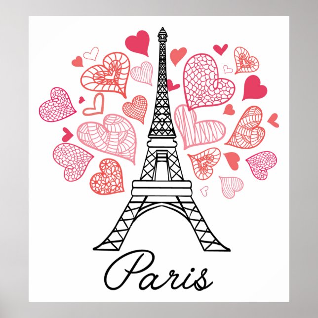 Paris, France Love Poster (Front)