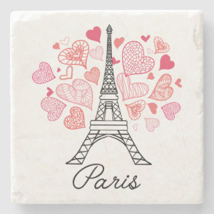 Paris, France Love Stone Coaster