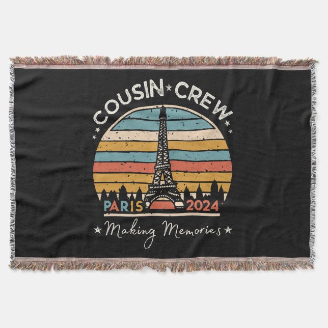Paris France Making Memories 2024 Throw Blanket (Front)