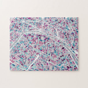 Paris France Map Jigsaw Puzzle