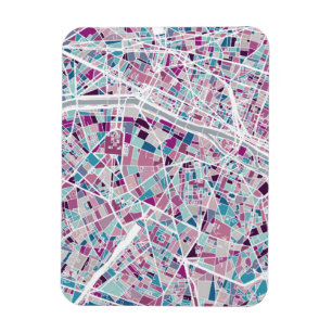 Paris France Map Magnet