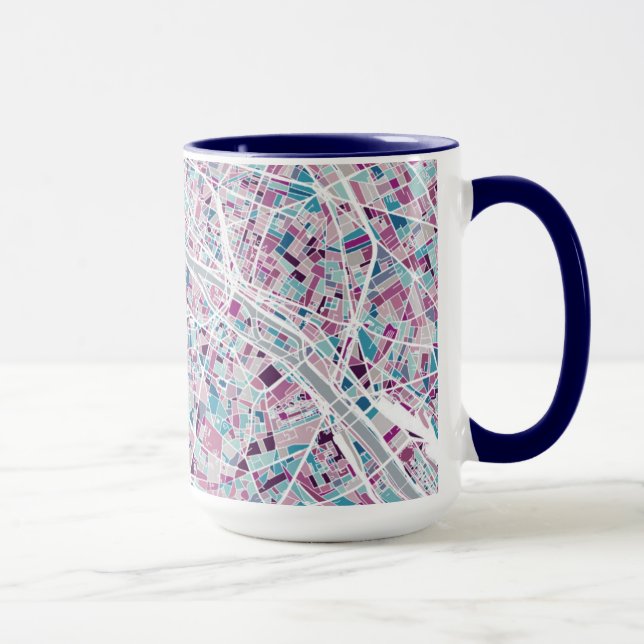 Paris France Map Mug (Right)