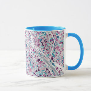 Paris France Map Mug